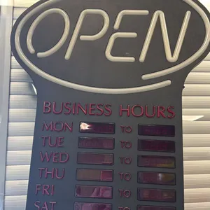 ELECTRIC OPEN SIGN WITH HOURS DISPLAY