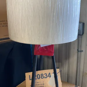 3 ASHLEY SIGNATURE DESIGN MODEL L208344. 34.75" VINTAGE INSPIRED METAL TABLE LAMPS WITH FABRIC SHADE