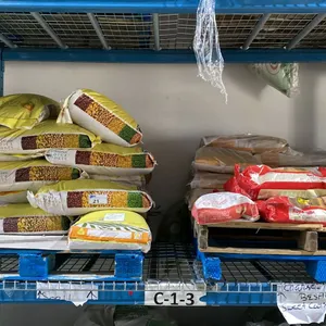 SHELF SPACE OF WHOLESALE PRODUCT INC. CHICKPEAS AND BASMATI RICE