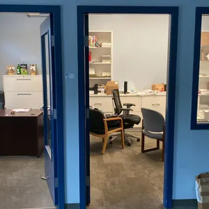 CONTENTS OF OFFICES AND LUNCH ROOM INC. DESKS, CHAIRS, FILE CABINETS, FRIDGE, MICROWAVE AND MORE.