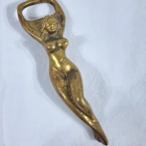 Vintage Nude Woman Brass Bottle Opener