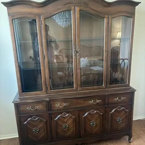 2 Piece Knechtel China Cabinet. Vintage cherry