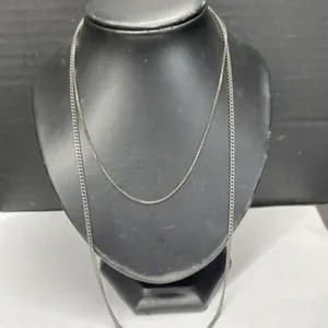 2x Sterling Silver Chain Necklaces 14.6 grams