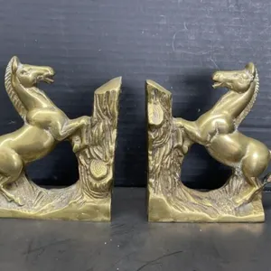 Brass Horse Bookends