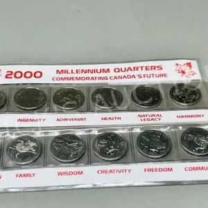 Millennium Canadian quarter set