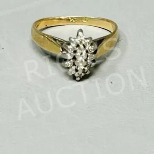 14k gold & Topaz ring - size 4 1/2