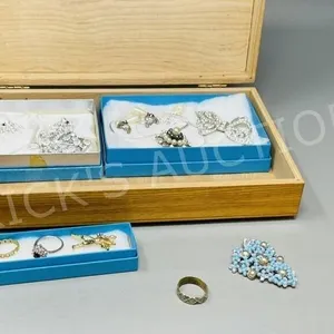 trinket box w/ costume jewelry
