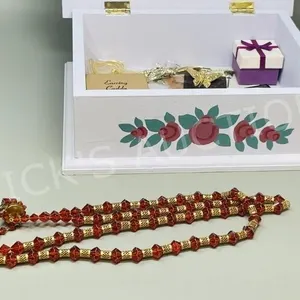 wood jewelry box & contents
