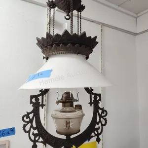 Antique hanging oil lamp