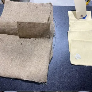 5 Pcs - Burlap & Fabric Squares