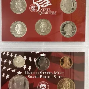 2000 SILVER PROOF SET 10 PC  1.85 FV SILVER