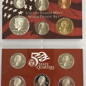 2004  SILVER PROOF SET 11 PC  1.85 FV   SILVER
