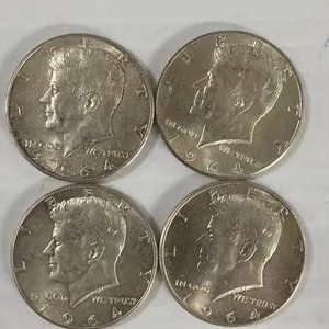 4-1964 KENNEDY HALVES 90% SILVER