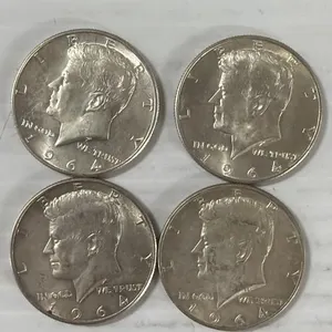4-1964 KENNEDY HALVES 90% SILVER