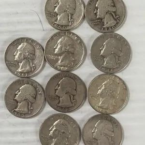 10 WASHINGTON QUARTERS 90%SILVER