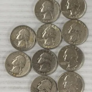 10 WASHINGTON QUARTERS 90%SILVER