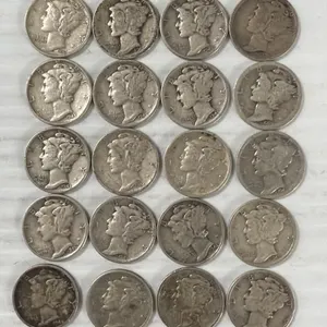 20 MERCURY DIMES 90% SILVER