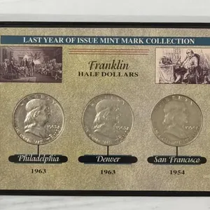 3-FRANKLIN SILVER HALVES