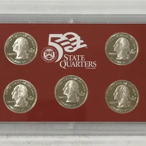 2008 SILVER QUARTER PROOF SET 1.25 FV 90%