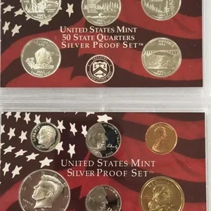 2005  SILVER PROOF SET 11 PC  1.85 FV   SILVER