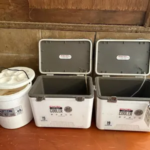 (2) Engel Live Bait Coolers & other
