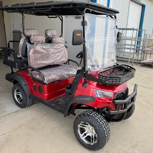 Unused Red Electric 4 Wheel Golf Cart