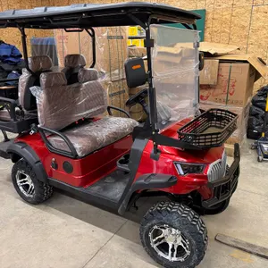 Unused Red Electric 4 Wheel Golf Cart