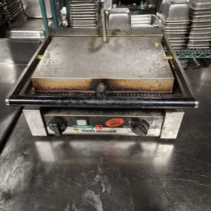 Nuova Simonelli Single Platen Panini Press with Grooved Top and Bottom Plate - Model # PTL - 120...