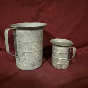 (1) Wear-Ever 1 Gallon Aluminum Measure, (1) Wear- Ever 1 Quart Aluminum Measure