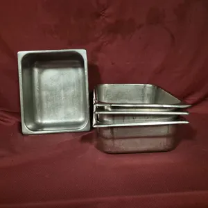 (4) Half Size 4" Deep Stainless Steel Hotel Pans - NSF Approved