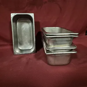 (6) Third Size 4" Deep Stainless Steel Hotel Pans - NSF Approved '