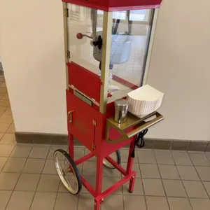 Nostalgia Popcorn Maker, on Cart with Wheels, salt Shaker, boats, owner’s manual, *used very little