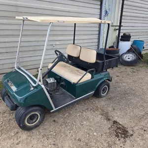 Club Car Electric Golf Cart with Rear Box, Canopy, Charger and 6 Batteries, Unknown Working Conditio