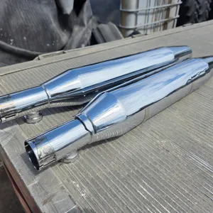 (2) Harley Davidson Chrome Exhaust with 1 2/4” Inlet, 24” Long, Buying Both for One Money