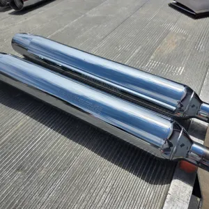 (2) Harley Davidson Chrome Exhaust with 1 2/4” Inlet, 29” Long, 1 Has Factory Indent, Buying Both fo