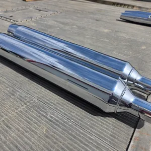 (2) Harley Davidson Chrome Exhaust with 1 2/4” Inlet, 29” Long, Both Have Factory Indent, Buying Bot