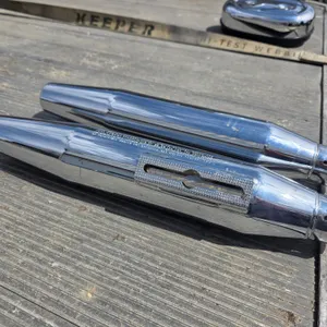 (2) Harley Davidson Chrome Exhaust with 1 2/4” Inlet, 17” Long, Buying Both for One Money