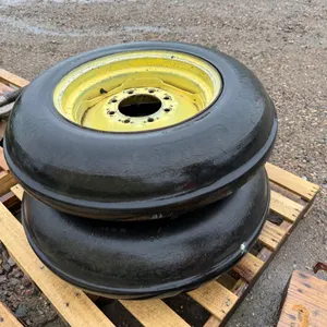 (2) 7.50-20 Single Ribbed Tires On 8-Hole Rims, Buying All for One Money