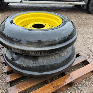 (2) 7.50-20 Single Ribbed Tires On 8-Hole Rims, Buying All for One Money