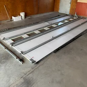 7’x18’ Insulate Garage Door With Opener And Track, No Remotes, White, Windows, 1 ½” Thick