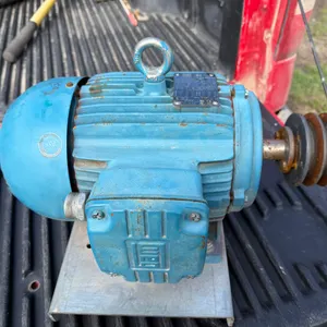 5 Hp 3 Phase Electric Motor, In Working Condition, Bracket Not Included