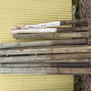 (9) 5”X8’ Wooden Posts And (3) 5”X7’ Wooden Posts, Buying All for One Money