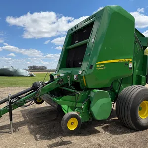 John Deere 560m Megawide HC^2 Round Baler, Large 1000 Pto, High Capacity Chopper, Net Wrap, Bale Kic