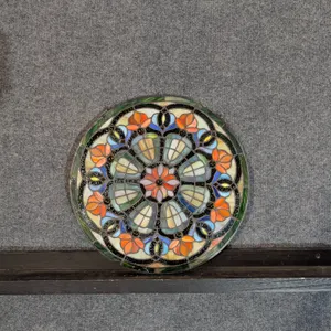 Round Stained Glass Window Panel