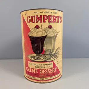 Vintage Gumpert's Creme Dessert Tin