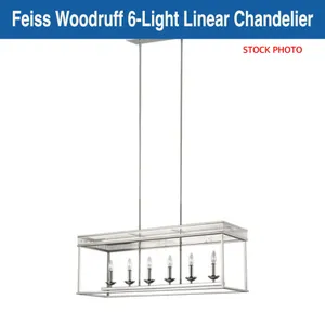 Feiss Woodruff 6-Light Linear Chandelier