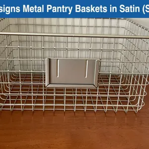MDesigns Metal Pantry Baskets in Satin (Set of 8)