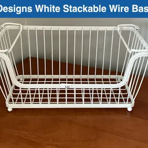 Lot of 7 MDesigns Stackable Wire Pantry Baskets