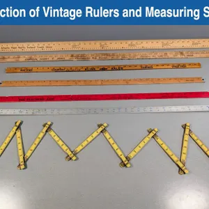 Collection of Vintage Rulers and Measuring Sticks