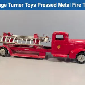 Vintage Turner Toys Pressed Metal Fire Truck